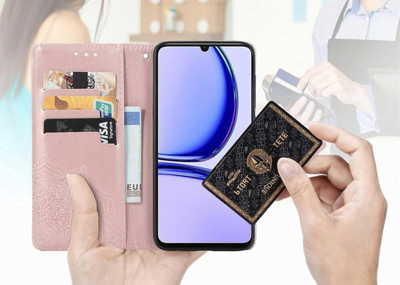 Flip case for Realme Note 50, Mandala, pink