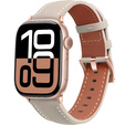 Leather Strap for Apple Watch 1/2/3/4/5/6/7/8/SE/Ultra 42/44/45/49mm, Black.