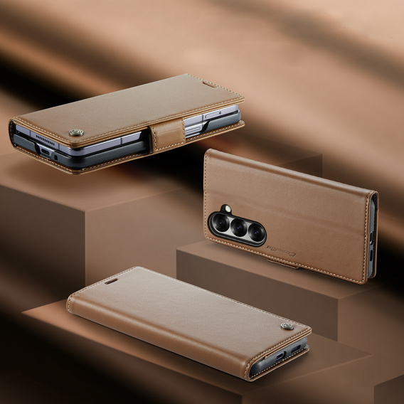 CASEME Litchi Wallet flip case for Samsung Galaxy Z Fold7 5G