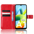 Flip case for Xiaomi Redmi A1 4G / A2 4G, Crazy Horse Wallet, red