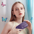 Flip case for Motorola Edge 60 / 60 Fusion, Butterfly, purple