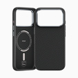 BENKS Kevlar Armor PRO Carbon Fiber 600D A070 case for MagSafe with active button for iPhone 17 Pro Max