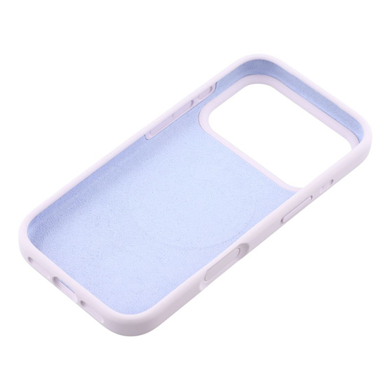 Silicone case for iPhone 17 Pro Max, for MagSafe, anti-shock, purple