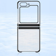 Case for Samsung Galaxy Z Flip7 FE / Z Flip6, PC Case, transparent / black