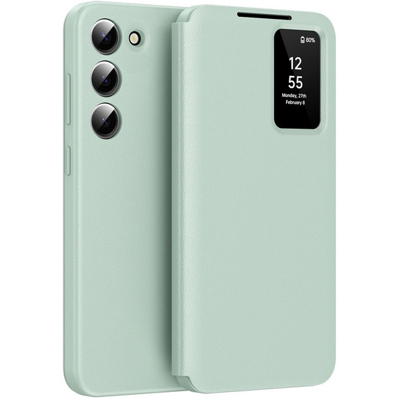 Flip case for Samsung Galaxy S22, Smart View Wallet, green