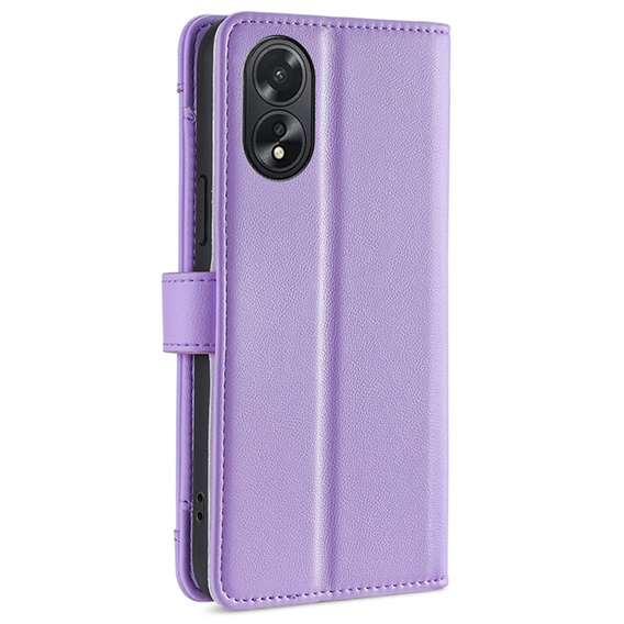 Flip case for Oppo A38 / A18 4G, Wallet Zipper Pocket, purple