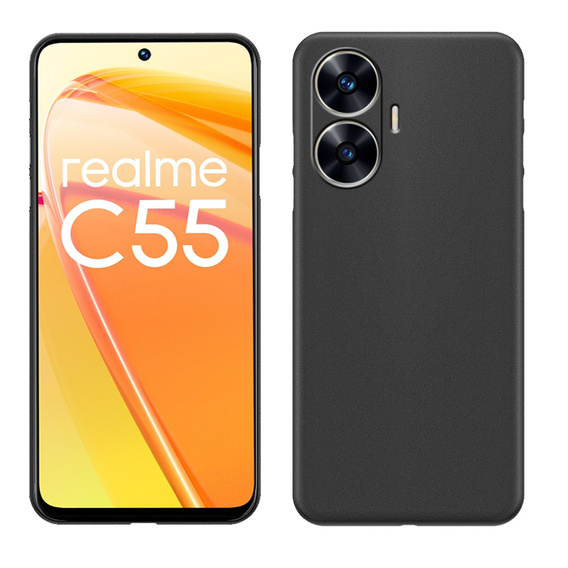 Thin Case for Realme C55, Slim, black