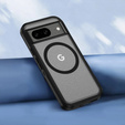 Case with frame for Google Pixel 8A do MagSafe, for MagSafe, transparent / black