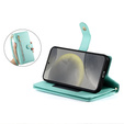 Flip case for Samsung Galaxy S25+ Plus, Wallet Zipper Pocket, green