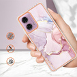 Protective Case for Motorola Moto G24 / G24 Power / G04, Marble Slim Case, pink