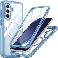 Case for Samsung Galaxy A36 / Samsung Galaxy A56, Shockproof, with glass, for MagSafe, blue