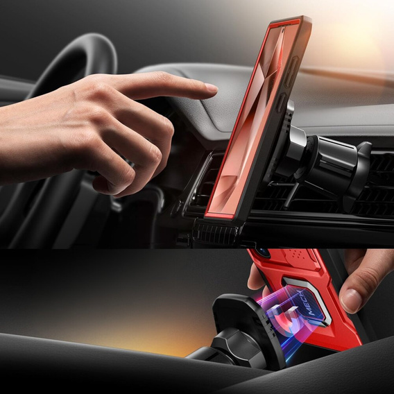 Case for Samsung Galaxy S24 Ultra, Tongate MECH, red