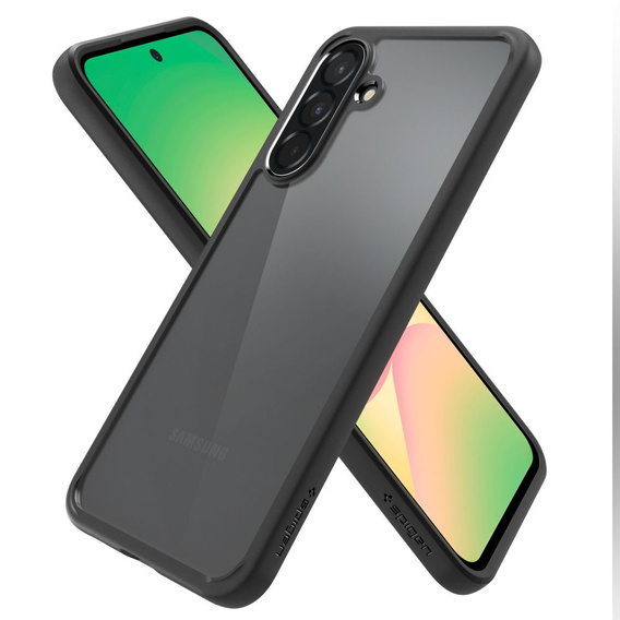 Spigen case for Samsung Galaxy A56 5G, Ultra Hybrid, black / matte + 9H Tempered Glass