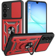 Armoured case for Samsung Galaxy A17 5G, with camera protection, with stand, red
