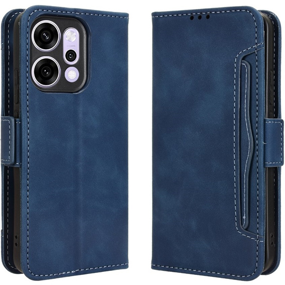 Flap case for Oppo Reno 14, Card Slot, wallet, navy blue