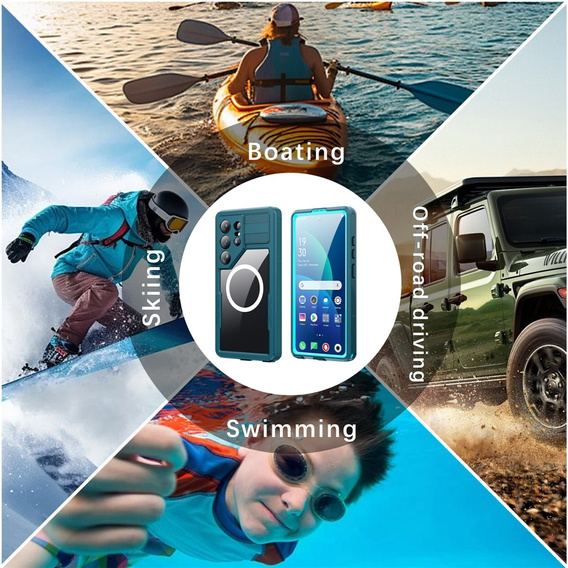 Redpepper MagSafe waterproof case for Samsung Galaxy S26 Ultra, blue