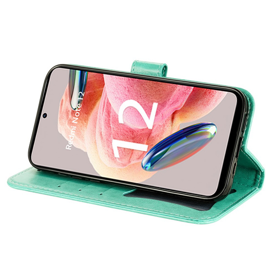 Flip case for Xiaomi Redmi Note 12 4G, Mandala Flower, green
