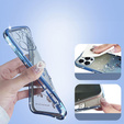 Case for iPhone 16 Pro, Glitter Flower, blue