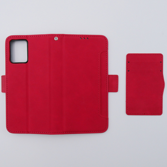Flip case for Motorola Moto G54 5G, Card Slot, red
