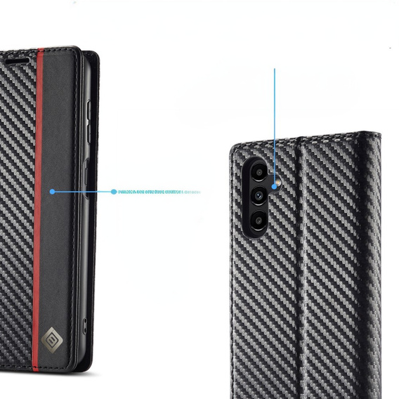 Flap case for Samsung Galaxy A26, Carbon LC.IMEEKE, black
