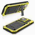 Case for iPhone 15, R-JUST, armoured, yellow / black