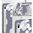 Case for Samsung Galaxy Tab S7 FE, Suritch Full Body Flowers, grey