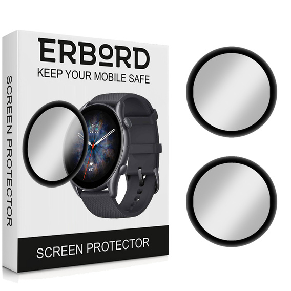 2x ERBORD Hybrid Glass for Amazfit GTR 3 / 3 Pro