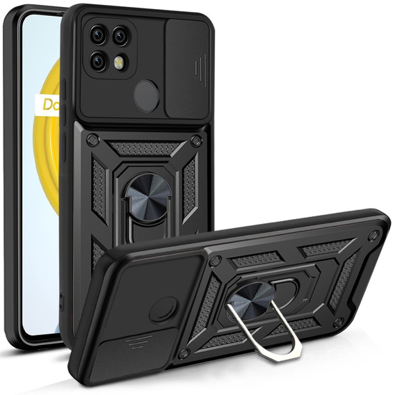 Case for Realme C21, CamShield Slide, black