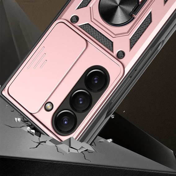 Case for Samsung Galaxy Z Fold5 5G, CamShield Slide, pink rose gold