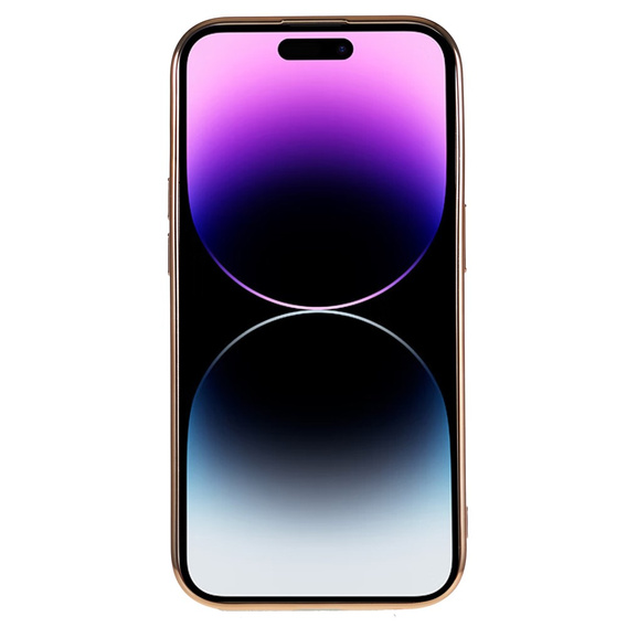 Case for iPhone 14 Pro, Electro MagSafe, gold + Screen Glass