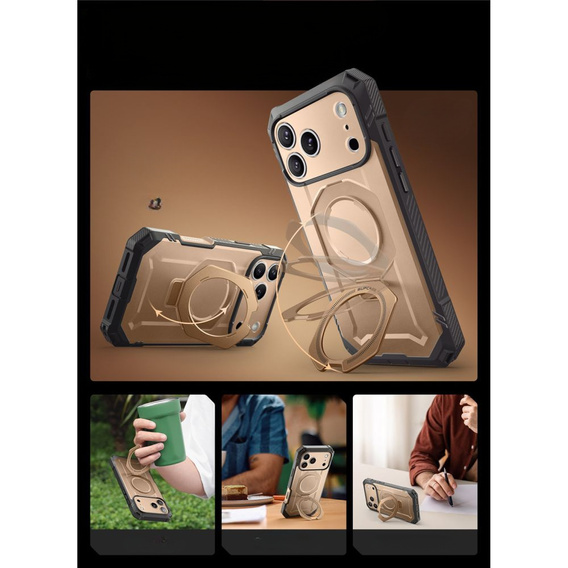 Supcase case for iPhone 17 Pro Max, Unicorn Beetle Grip Mag, Desert Gold