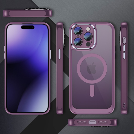 Case for iPhone 14 Pro Max, ERBORD Impact Guard, MagSafe, purple