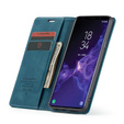 CASEME case for Samsung Galaxy S9 Plus, Leather Wallet Case, blue