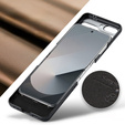 Case for Samsung Galaxy Z Flip7 FE / Z Flip6, CASEME Litchi Leather, brown