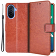 Flip case for Huawei Nova Y70 4G, Crazy Horse Wallet, brown