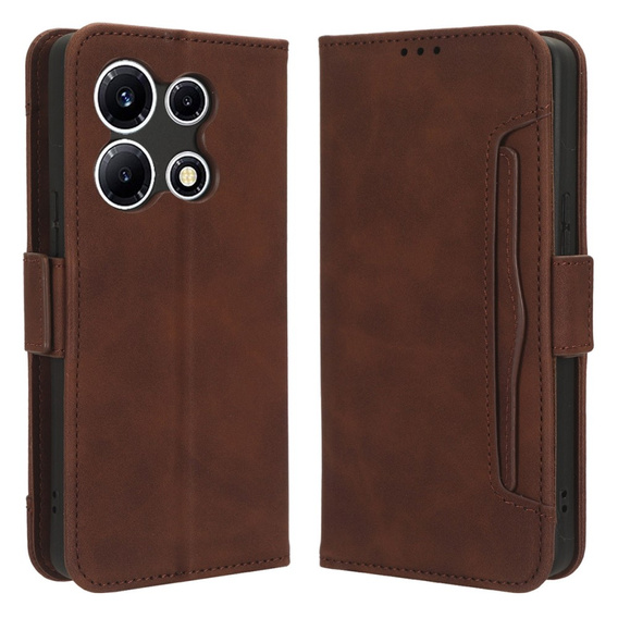 Flip case for Infinix Note 30 VIP, Card Slot, brown