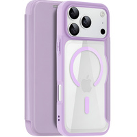 Dux Ducis case for iPhone 17 Pro, Skin X Pro, with flap, for MagSafe, purple