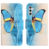 Flip case for Samsung Galaxy M15 5G, Wallet, Butterfly
