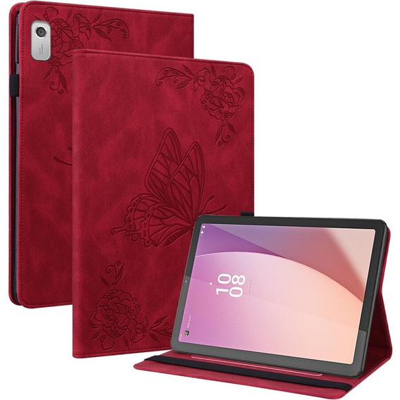 Case for Lenovo Tab M9, Butterfly, red