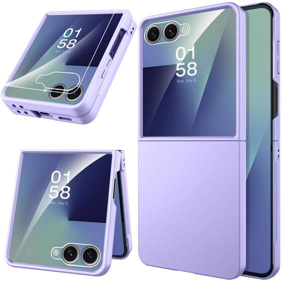 Case with toughened outer screen glass for Samsung Galaxy Z Flip7