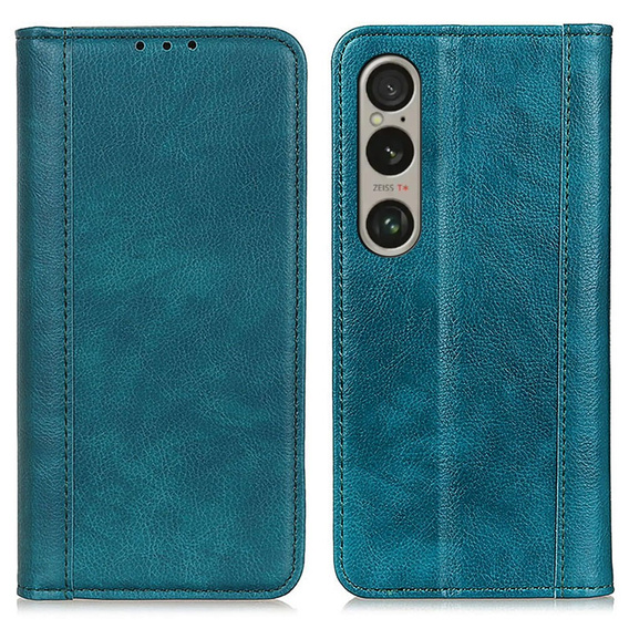 Flip case for Sony Xperia 1 VI, Split Leather, green