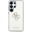 GUESS Case for Samsung Galaxy S25 Ultra, 4G Big Metal Logo, beige