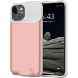Case with 6500mAh Battery for iPhone 13, pink