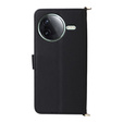 Crossbody Leather Wallet flip case for Xiaomi Poco F7 Pro, black