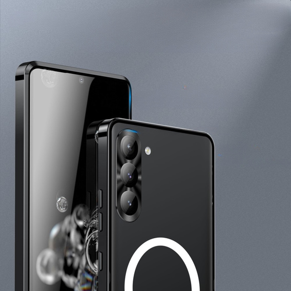 Camera Protection Case for Samsung Galaxy S23, CamShield MagSafe, transparent / black