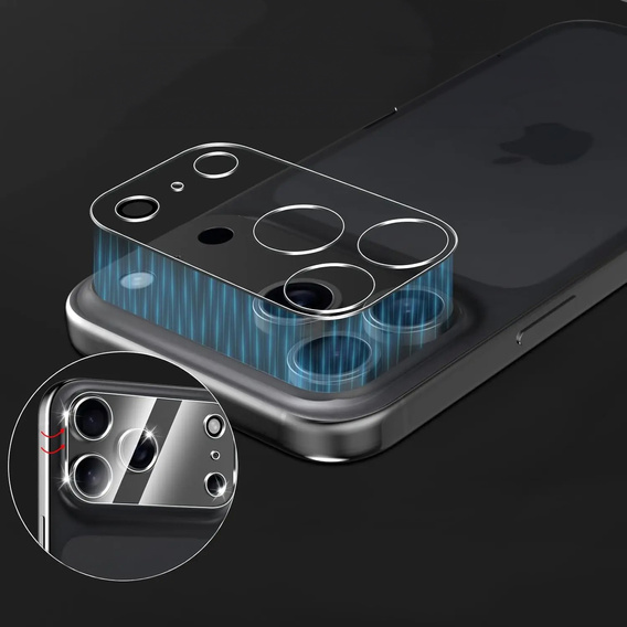 2x ERBORD camera island tempered glass for iPhone 17 Pro Max