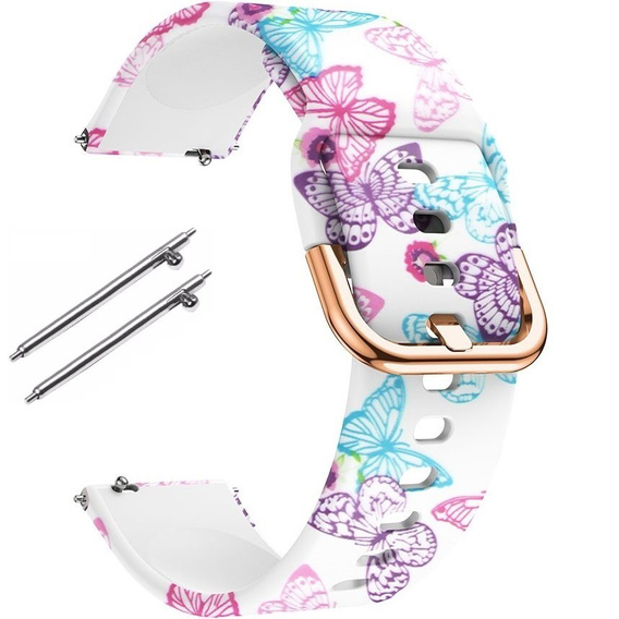 Silicone Strap for Samsung Galaxy Watch Active 20mm, Butterfly