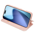 Dux Ducis case for iPhone 17, Skin Pro, with flap, with card slot, pink