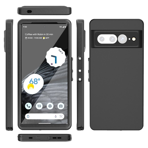 IP68 Waterproof Case for Google Pixel 7 Pro, Redpepper, black