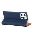 Flip case for iPhone 14 Pro Max, Litchi Skin Grain, dark blue